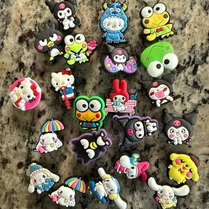 22 Colorful Cartoon Character Shoe Charms hello kitty and friends